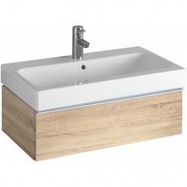 Тумба для раковины Geberit iCon с одним выдвижным ящиком ДСП натуральный дуб/меламин древесная структура 841277000
