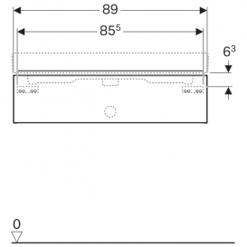 Тумба для раковины Geberit iCon с одним выдвижным ящиком ДСП белый/матовое покрытие 841290000
