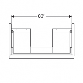 Тумба для раковины Geberit iCon с одним выдвижным ящиком ДСП лава/матовое покрытие 841291000