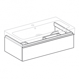 Тумба для раковины Geberit iCon с одним выдвижным ящиком ДСП натуральный дуб/меламин древесная структура 841292000
