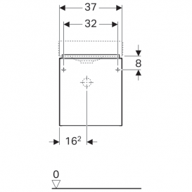 Тумба для раковини Geberit iCon з одними дверима ДСП платиновий/високоглянцеве покриття 840039000