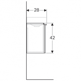 Тумба для раковини Geberit iCon з одними дверима ДСП натуральний дуб/меламін деревна структура 841039000