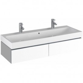 Тумба для раковины Geberit iCon шириной от 120 см с двумя выдвижными ящиками ДСП белый/высокоглянцевое покрытие 840120000