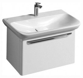 Тумба для раковины Geberit myDay с одним выдвижным ящиком ДСП/МДФ белый/высокоглянцевое покрытие Y824080000