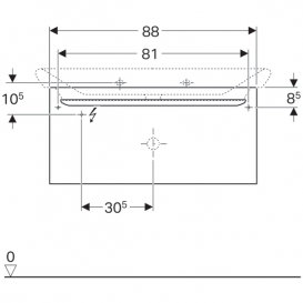 Тумба для раковины Geberit myDay с одним выдвижным ящиком ДСП/МДФ белый/высокоглянцевое покрытие 824100000