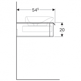 Тумба для раковини Geberit myDay з одним висувним ящиком ДСП/МДФ білий/високоглянцеве покриття 824260000