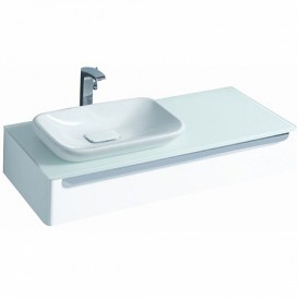 Тумба для раковини Geberit myDay з одним висувним ящиком ДСП/МДФ білий/високоглянцеве покриття 824260000