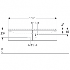 Тумба для раковини Geberit Xeno² виготовленої з мінерального матеріалу з двома висувними ящиками ДСП білий/матове покриття 500.346.01.1