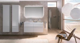 Тумба для раковины Geberit Xeno² с четырьмя выдвижными ящиками ДСП белый/высокоглянцевое покрытие 500.518.01.1