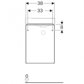 Тумба для раковини Geberit Xeno² з одними дверима ЛДСП білий/високоглянцеве покриття 500.502.01.1