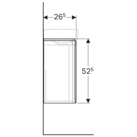 Тумба для раковини Geberit Xeno² з одними дверима ЛДСП білий/високоглянцеве покриття 500.502.01.1