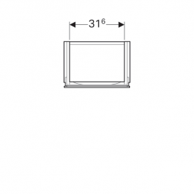 Тумба для раковини Geberit Xeno² з одними дверима ДСП сірий/матове покриття 500.502.00.1