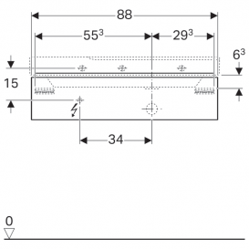 Тумба для раковины Geberit Xeno² с полкой и одним выдвижным ящиком ДСП серый/меламин древесная структура 500.514.43.1