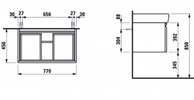 Тумба для раковины Laufen Pro А подвесная ДВП венге H4830620954231