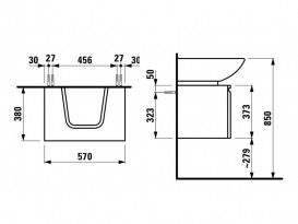 Тумба для раковины Laufen Pro В подвесная ДВП белый матовый H4830350954631