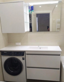 Тумба Fancy Marble Jamaica 1500 R із раковиною Lauretta 1500R МДФ білий 11015012201