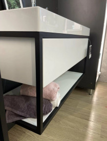 Тумба Fancy Marble Mar 1000 с раковиной Signe 1000 МДФ/металл белый 14210012200