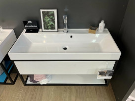 Тумба Fancy Marble Mar 1000 с раковиной Signe 1000 МДФ/металл белый 14210012200