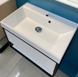 Тумба Fancy Marble Mar 1000 с раковиной Signe 1000 МДФ/металл белый 14210012200