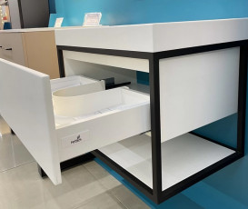 Тумба Fancy Marble Mar 700 із раковиною Signe 700 МДФ/метал білий 14207012200