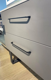 Тумба Fancy Marble Messi с раковиной Mikaela 900 МДФ графит матовый 14009028400