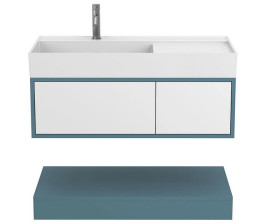 Тумба Miraggio Duo з раковиною Soul 1000 МДФ білий/камінь зелений 8814971