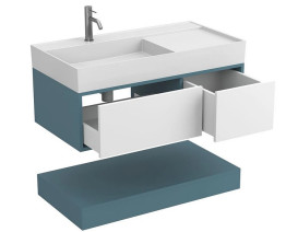 Тумба Miraggio Duo з раковиною Soul 1000 МДФ білий/камінь зелений 8814971