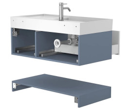 Тумба Miraggio Duo з раковиною Soul 1000 МДФ білий/сірий 8814993