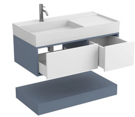 Тумба Miraggio Duo з раковиною Soul 1000 МДФ білий/сірий 8814993