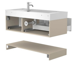 Тумба Miraggio Duo з раковиною Soul 1200 МДФ білий/кашемір 8814984