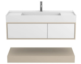 Тумба Miraggio Duo з раковиною Soul 1200 МДФ білий/кашемір 8814984