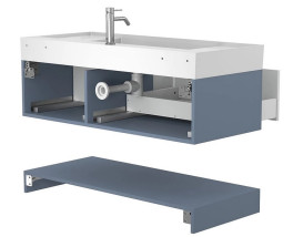 Тумба Miraggio Duo с раковиной Soul 1200 МДФ белый/серый 8814994