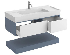 Тумба Miraggio Duo с раковиной Soul 1200 МДФ белый/серый 8814994
