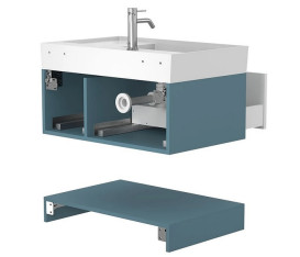 Тумба Miraggio Duo із раковиною Soul 800 МДФ білий/камінь зелений 8814969