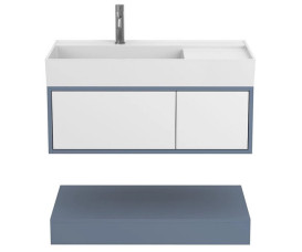 Тумба Miraggio Duo з раковиною Soul 900 МДФ білий/сірий 8814992