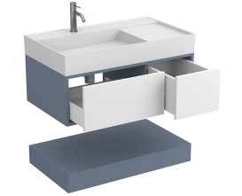 Тумба Miraggio Duo з раковиною Soul 900 МДФ білий/сірий 8814992