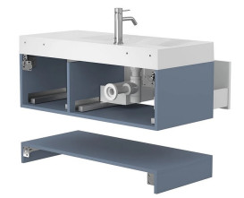 Тумба Miraggio Duo з раковиною Viola 1000 L МДФ білий/сірий 8814985