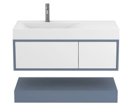 Тумба Miraggio Duo з раковиною Viola 1000 L МДФ білий/сірий 8814985