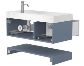 Тумба Miraggio Duo з раковиною Viola 1000 R МДФ білий/сірий 8814986