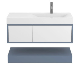 Тумба Miraggio Duo з раковиною Viola 1000 R МДФ білий/сірий 8814986