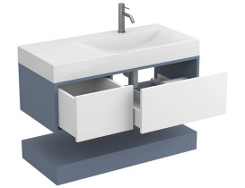 Тумба Miraggio Duo з раковиною Viola 1000 R МДФ білий/сірий 8814986