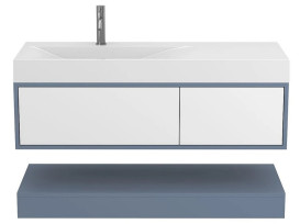 Тумба Miraggio Duo з раковиною Viola 1200 L МДФ білий/сірий 8814987