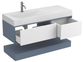 Тумба Miraggio Duo з раковиною Viola 1200 L МДФ білий/сірий 8814987