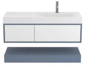 Тумба Miraggio Duo з раковиною Viola 1200 R МДФ білий/сірий 8814988