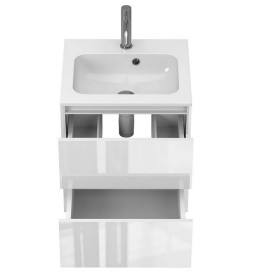 Тумба Miraggio Natura з раковиною Della 500 МДФ білий глянсовий 8814878