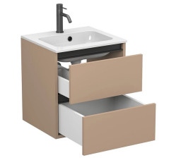 Тумба Miraggio Natura з раковиною Della 500 МДФ капучіно 8814866