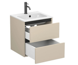 Тумба Miraggio Natura з раковиною Della 500 кашемір МДФ 8814854