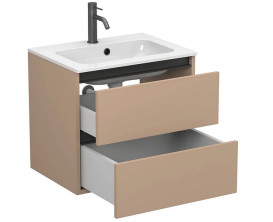 Тумба Miraggio Natura з раковиною Della 600 МДФ капучіно 8814867