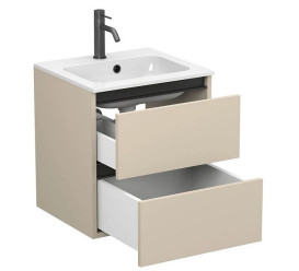 Тумба Miraggio Natura з раковиною Della 600 МДФ кашемір 8814855