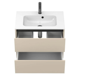 Тумба Miraggio Natura з раковиною Della 700 МДФ кашемір 8814856